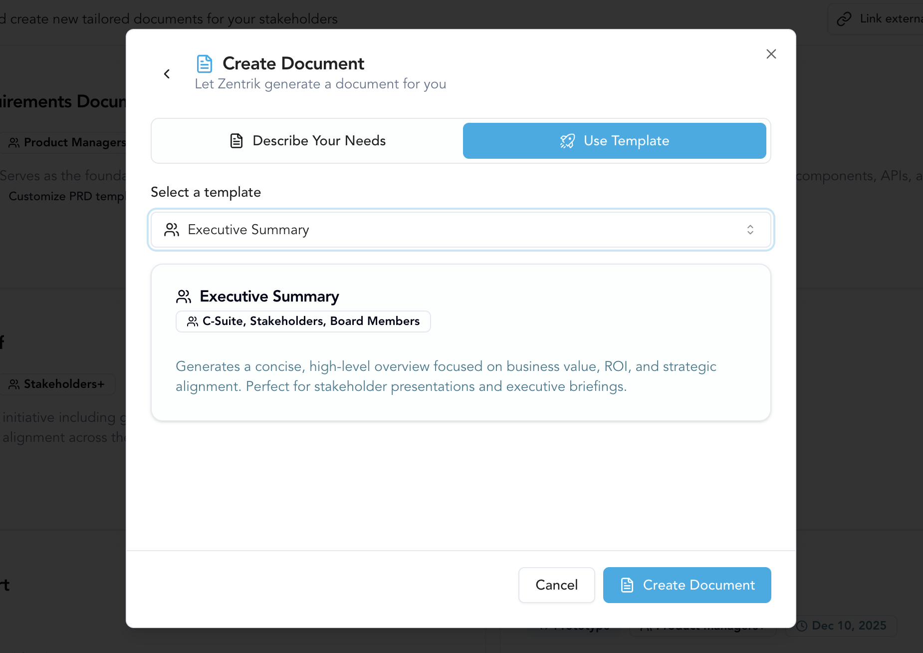 Generate Initiative Documents for Any Audience