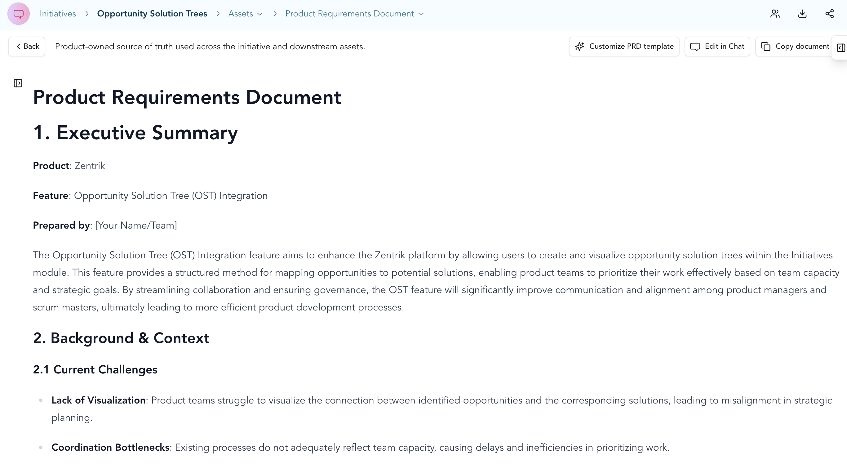 AI-Powered PRD Generation