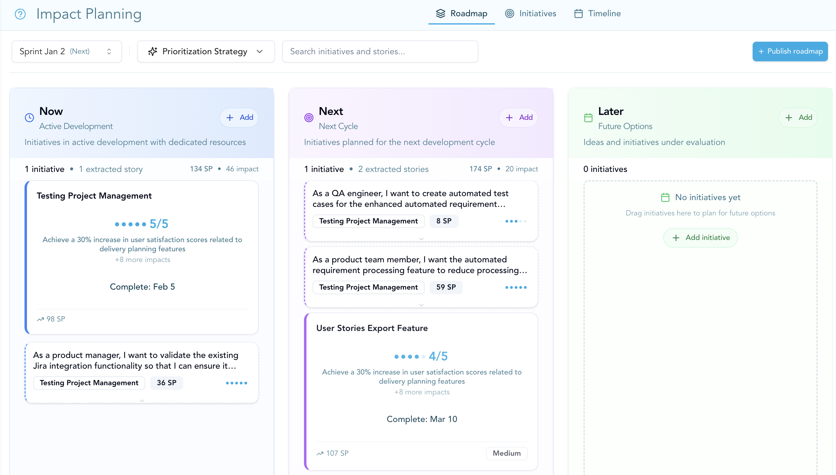 Visualize Timelines, Share Plans